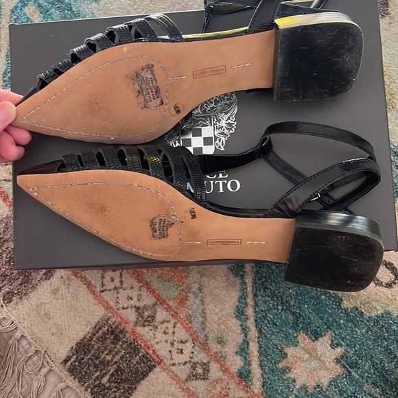 Vince Camuto Caleren caged leather shoes Black 8M GUC - Picture 4 of 8